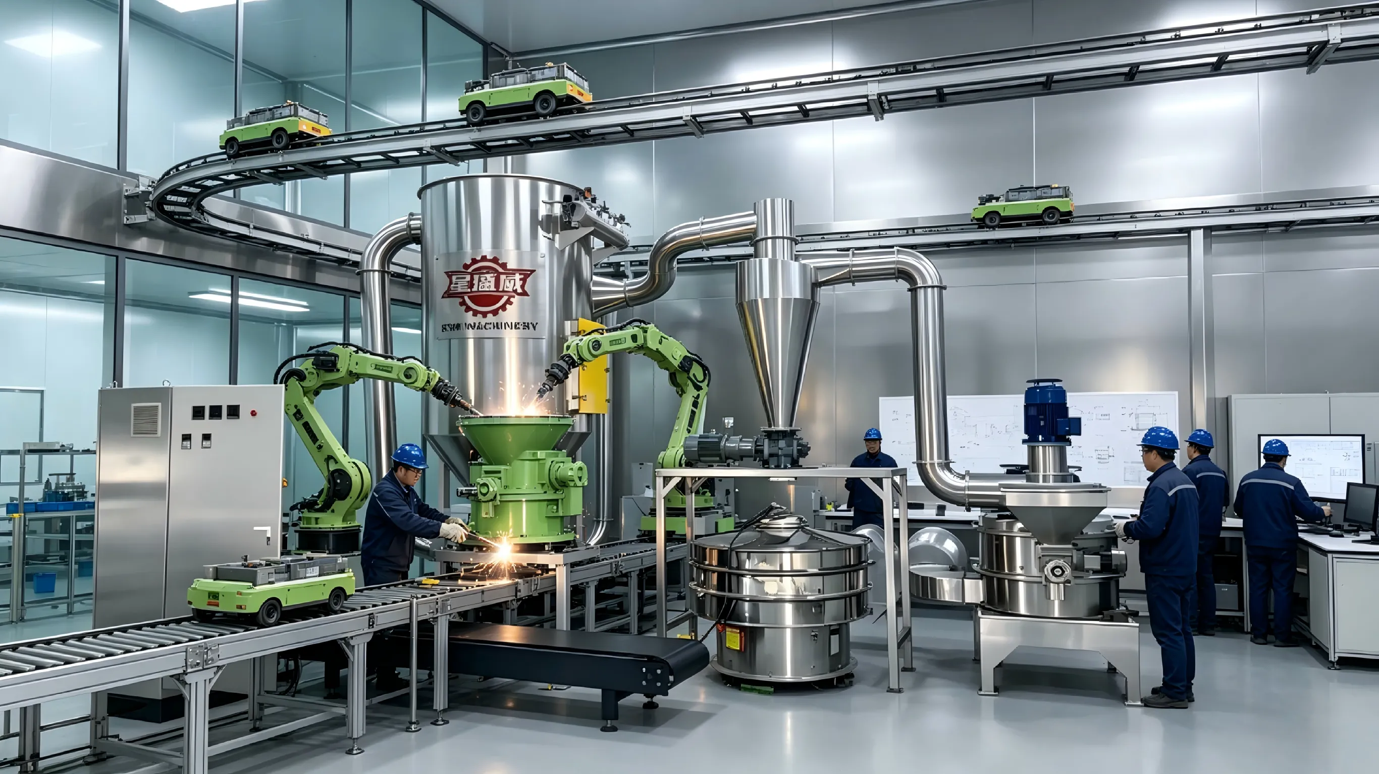 Xingshengwei har afsluttet den intelligente transformation af værkstedet, hvilket øger produktionskapaciteten af ​​energibesparende ultrafine knusere med 40%